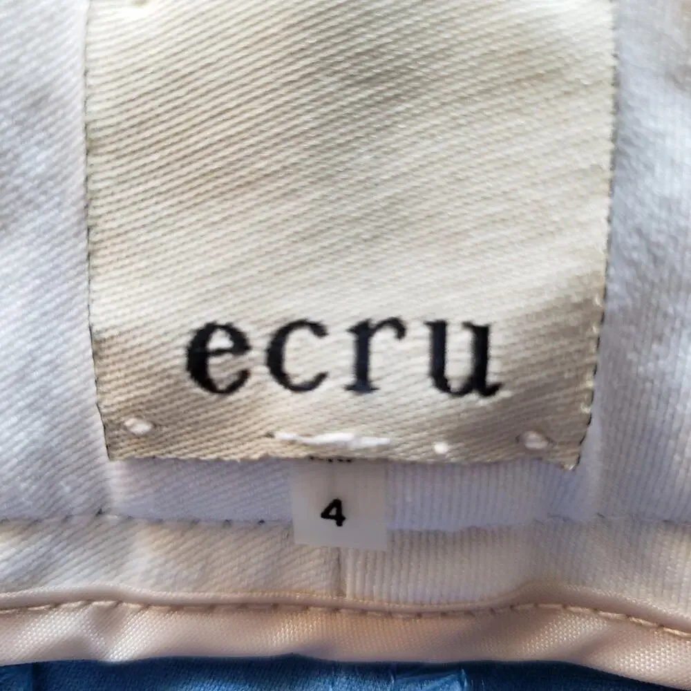 Ecru Shorts Sky Blue The Atkins Bermuda Stretch Golf Sporty Size 4 Preppy Active - Picture 7 of 9